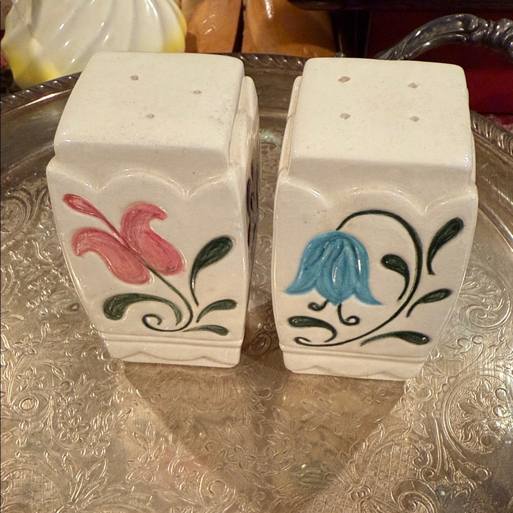 Floral Ceramic Salt and Pepper Shakers